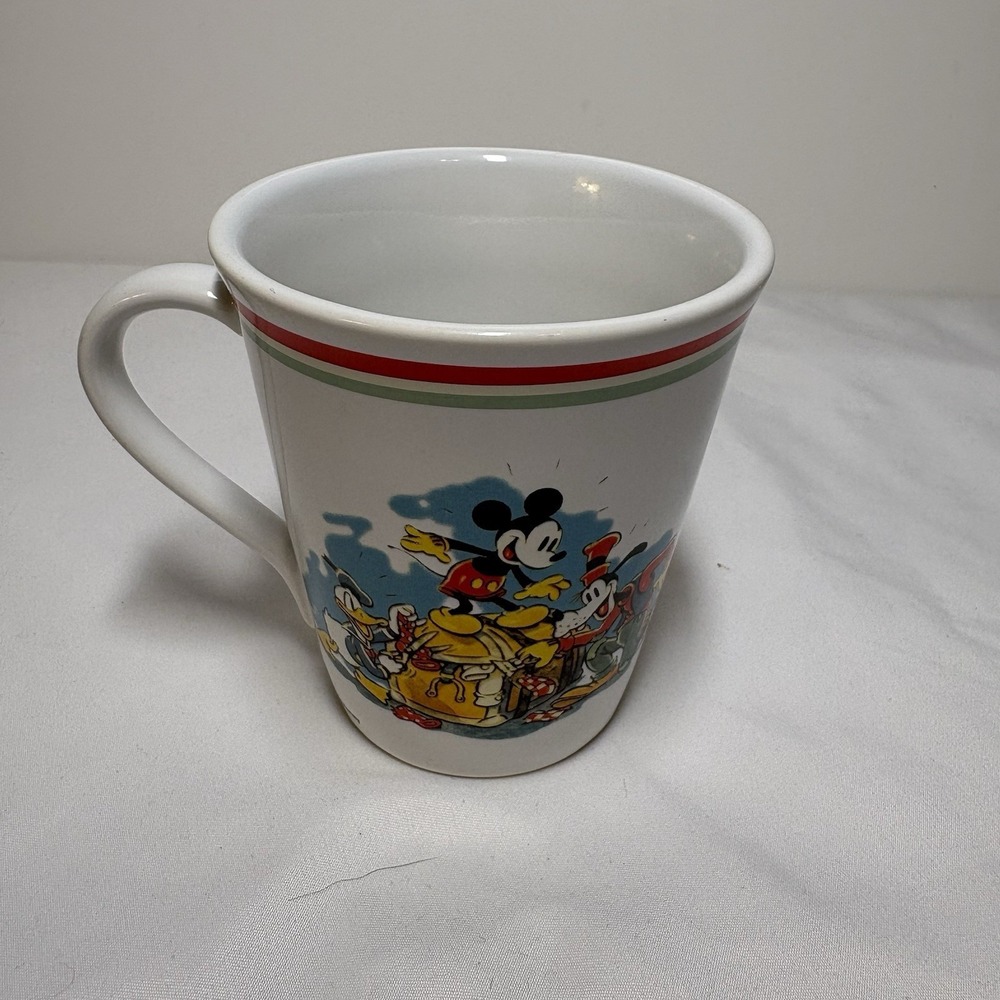 Vintage Disney Coffee Mug Mickey Mouse Donald Duck Goofy 1980-1990's Disneyana